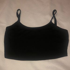 (2/$10) CUTE BLACK CROP TOP SIZE S